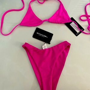Neon Fucshia pink bikini - pretty little thing NWT